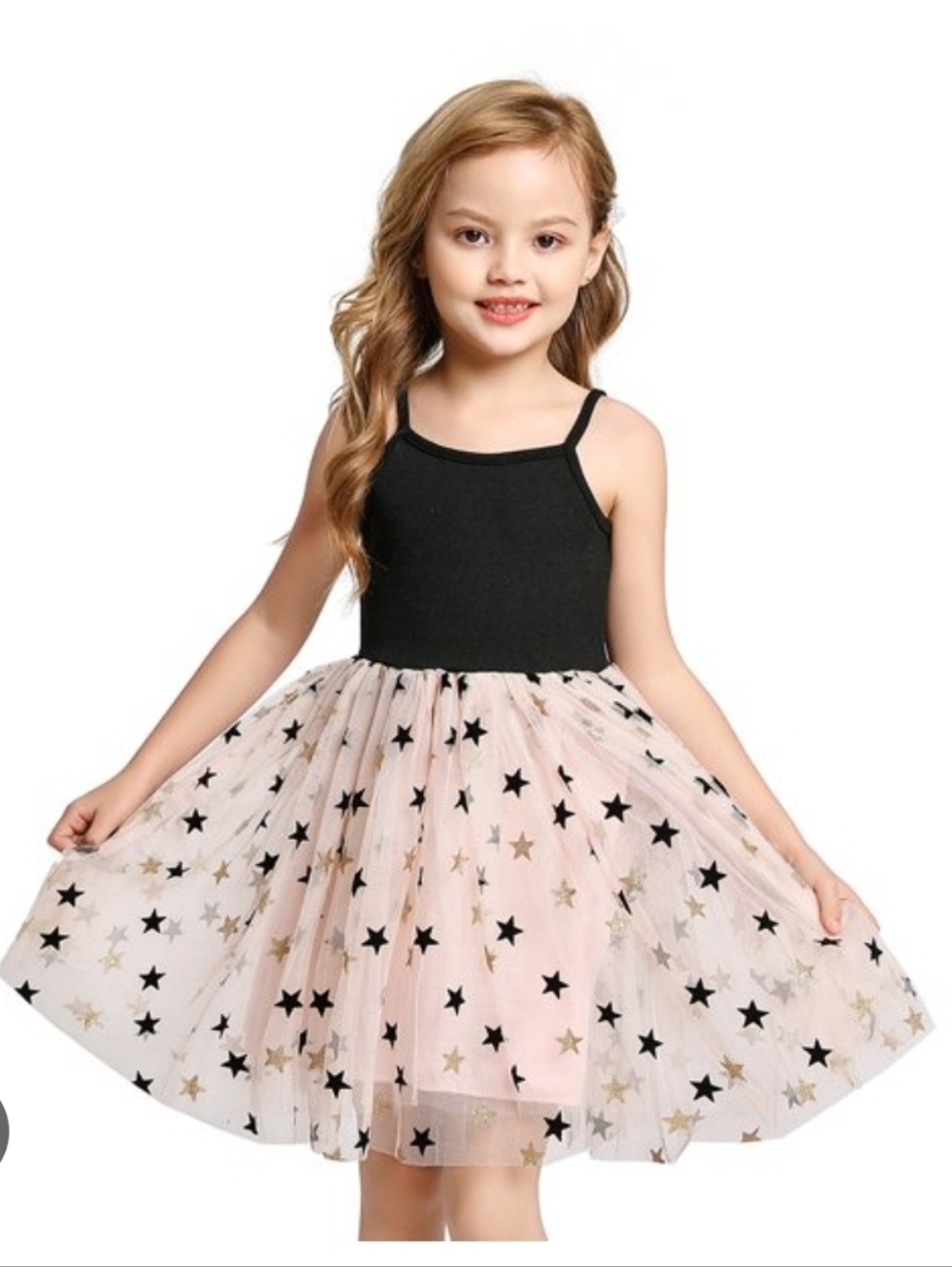 NNJXD brand toddler girl's starry tulle dress